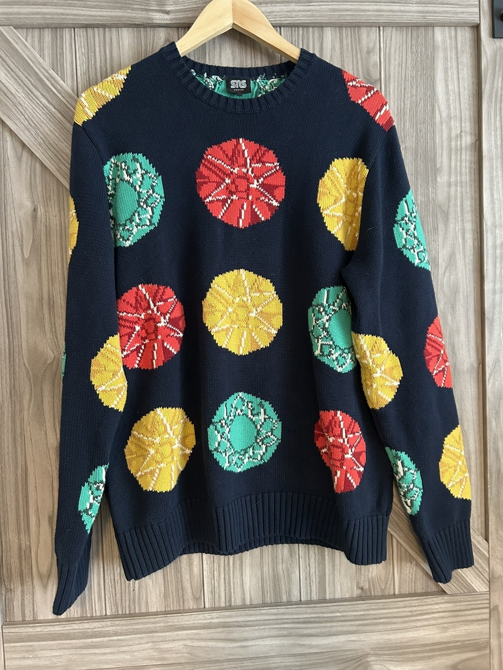 SNS Sneakersnstuff Mercury Collection Navy Gemstone Knitted Sweater Men's Size M